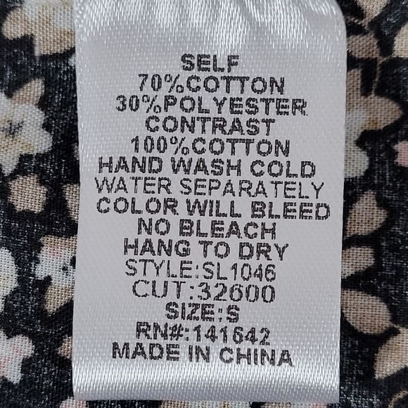 Luxe Apothetique Boho Floral Crochet Collar Tie Top S - Picture 10 of 10